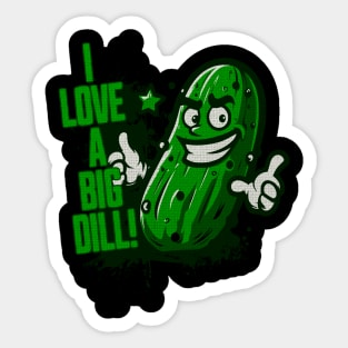 Funny Rude Humor Pickle Lover Lgbt Rainbow Big Dill Pickle Sticker